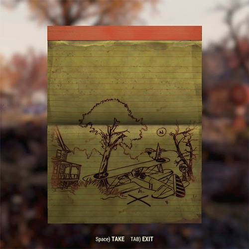 Карта лесных сокровищ 4 в Fallout 76