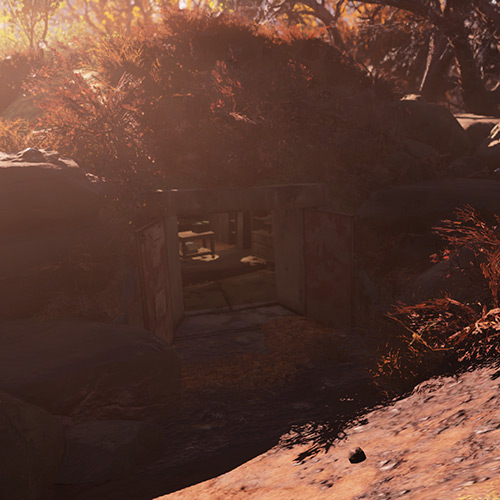 Открытый вход в бункер 7 в Fallout 76
